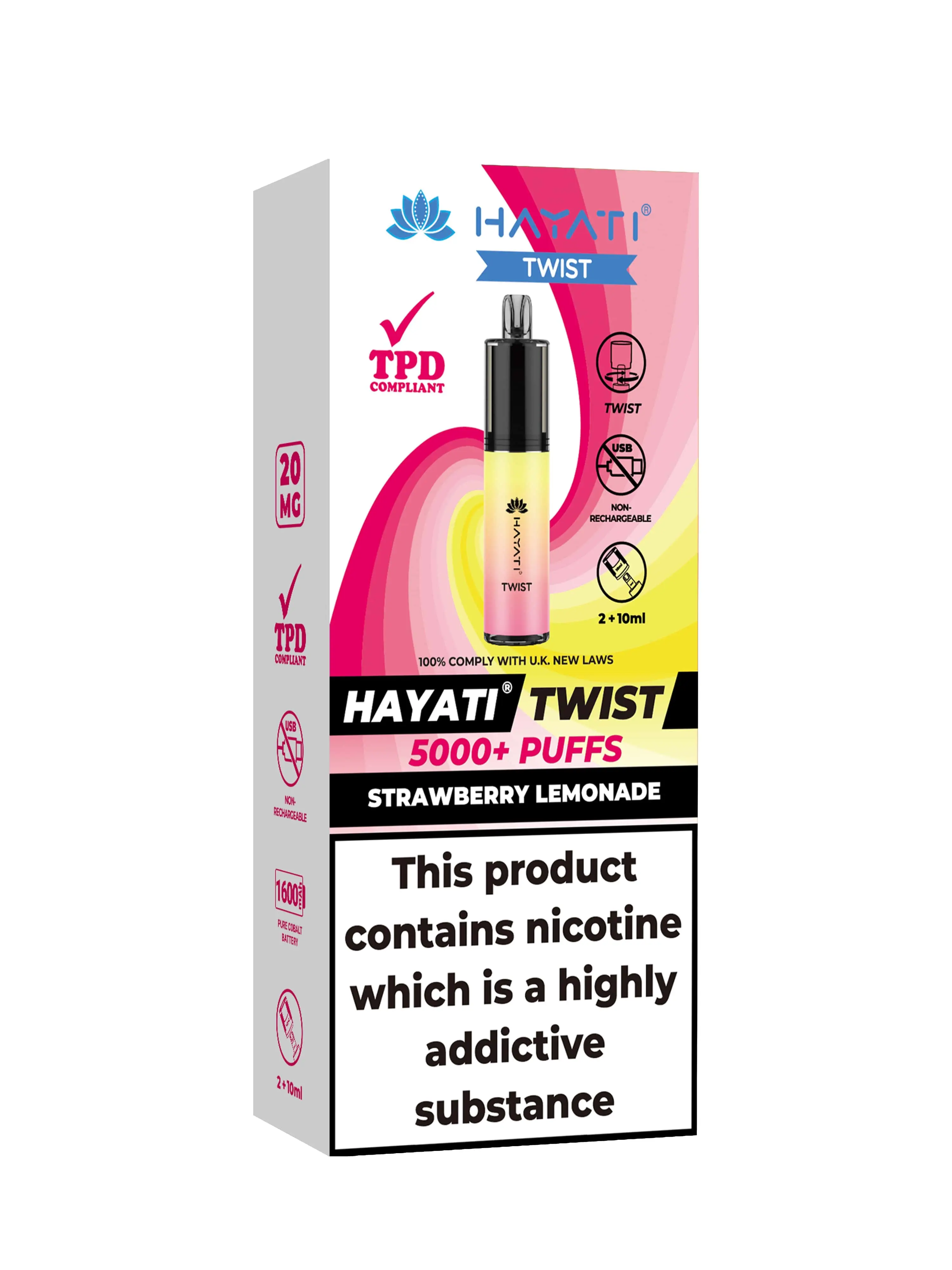  Strawberry Lemonade Hayati Twist 5000 Disposable Pod Kit 